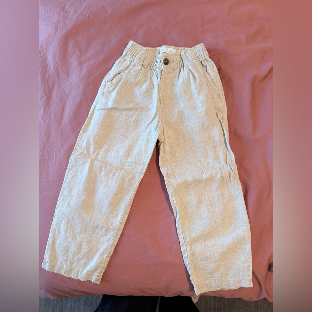 Zara 100% linen boys pants